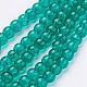 Spray Painted Crackle Glass Beads Strands UK-CCG-Q001-6mm-15-1