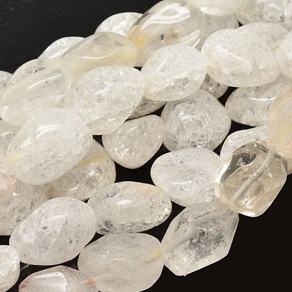 Natural Quartz Crystal Nuggets Bead Strands UK-G-L288-34-1