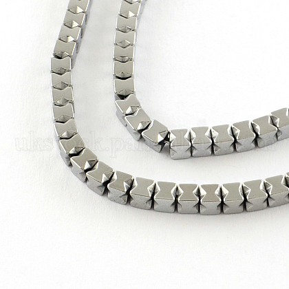 Electroplate Non-magnetic Synthetic Hematite Beads Strands UK-G-S203-07H-K-1