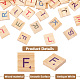 Random Mixed Capital Letters or Unfinished Blank Wooden Scrabble Tiles UK-DIY-WH0162-89-4