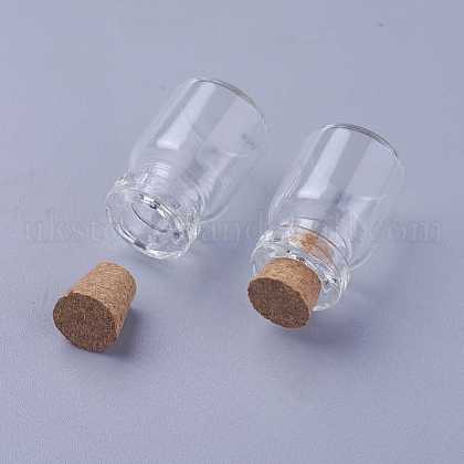Mini Cute Small Glass Jar Glass Bottles UK-AJEW-H004-5-1