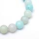 Round Natural Grade A Amazonite Bead Strands UK-G-R345-4mm-16-2