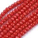 Faceted Rondelle Glass Beads Strands UK-X-GLAA-I033-6mm-12-1