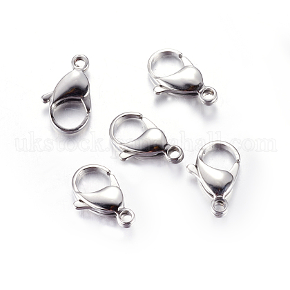 304 Stainless Steel Lobster Claw Clasps UK-X-STAS-AB19-1