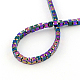 Electroplate Non-magnetic Synthetic Hematite Beads Strands UK-G-S203-07E-K-2