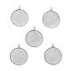 Vintage Tibetan Style Alloy Pendant Cabochon Bezel Settings&nbsp;UK-X-TIBEP-O006-23AS-1