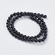 Natural Black Onyx Beads Strands UK-G-G591-6mm-06-2