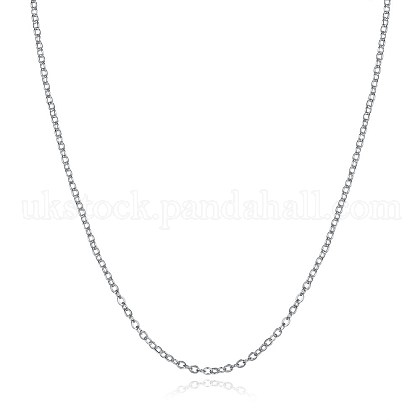 925 Sterling Silver Chain Necklaces UK-NJEW-BB30129-20-1