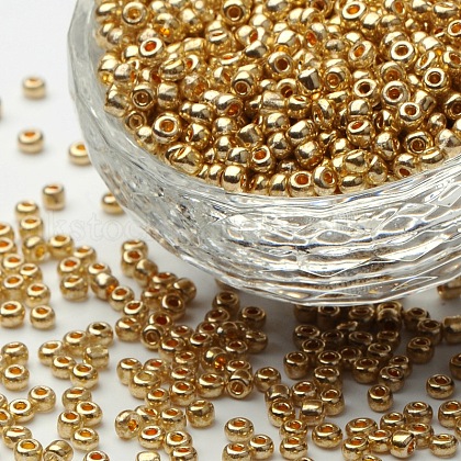 8/0 Electroplate Glass Seed Beads UK-SEED-Q004-1-1