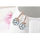 Real Rose Gold Plated Fashion Eco-Friendly Alloy Micro Pave Cubic Zirconia Ear Studs UK-EJEW-AA00122-RG-K-3