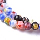 Round Handmade Millefiori Glass Beads Strands UK-LK-R004-80-3