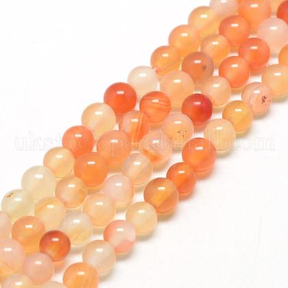 Natural Carnelian Beads Strands UK-G-Q462-6mm-45-1
