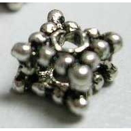 Tibetan Silver Spacer Beads UK-AB303-K-1
