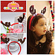 Christmas Party Accessories Plastic with Cloth Deer Reindeer Antlers Hair Bands UK-OHAR-R178-02-K-3