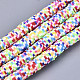 Rainbow Color Handmade Polymer Clay Beads Strands UK-CLAY-R091-6mm-02-1