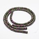 Faceted Natural Ruby in Zoisite Rondelle Beads Strands UK-G-K090-04-4