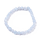 Natural Blue Lace Agate Bead Stretch Bracelets UK-BJEW-K213-37-2