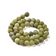 Round Frosted Natural TaiWan Jade Bead Strands UK-G-M248-10mm-02-6