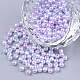Rainbow ABS Plastic Imitation Pearl Beads UK-OACR-Q174-8mm-01-1