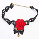 Retro Cloth Lace Short Gothic Flower Collar Necklaces UK-NJEW-JL082-04-K-4