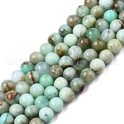 Natural Chrysoprase Beads Strands UK-G-S333-6mm-016-1