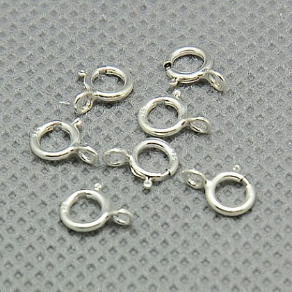 Sterling Silver Spring Ring Clasps UK-STER-A007-32-K-1