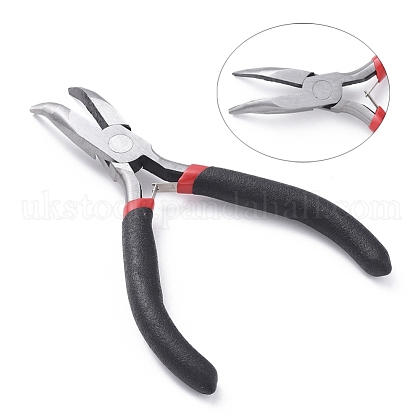 Carbon Steel Bent Nose Jewelry Plier for Jewelry Making Supplies UK-P021Y-1