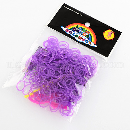 DIY Fluorescent Neon Rubber Loom Bands Refills with Bands and Accessories UK-DIY-R010-01-K-1