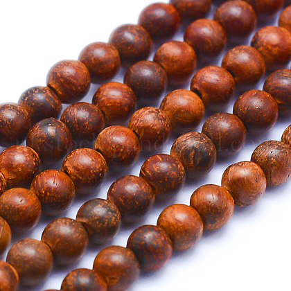Natural Rosewood Beads Strands UK-WOOD-P011-06-8mm-1