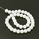 Round White Glass Beads Strands UK-X-GR8mm26Y-6