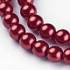 Glass Pearl Beads Strands UK-HY-8D-B73-2