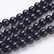 Synthetic Black Stone Beads Strands UK-G-H1628-8mm-1-1