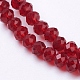 Dark Red Transparent Glass Rondelle Bead Strands UK-X-GLAA-R029-4mm-02A-3