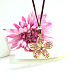 Flower Real 18K Gold Plated Alloy Rhinestone Pendant Sweater Necklaces UK-NJEW-DD0009-085A-K-2
