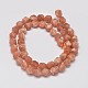 Faceted Natural Sunstone Beads Strands UK-G-K066-07-8mm-K-2