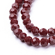 Faceted(32 Facets) Round Glass Beads Strands UK-X-EGLA-J042-4mm-24-3