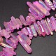 Electroplated Natural Quartz Crystal Beads Strands UK-G-UK0018-02E-1