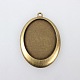Vintage Tibetan Style Alloy Pendant Cabochon Settings&nbsp;UK-X-TIBEP-M018-76AB-NF-1