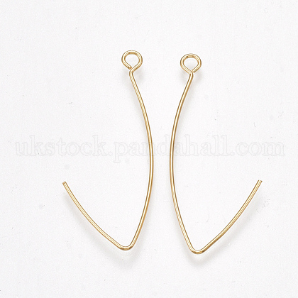 Brass Earring Hooks UK-X-KK-T038-423G-1