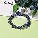 Natural Lapis Lazuli Chip Beads Stretch Bracelets UK-BJEW-JB05765-06-4