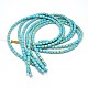 Synthetic Turquoise Column Beads Strands UK-G-N0140-11-8x10mm-K-2