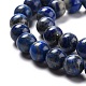 Natural Lapis Lazuli Round Beads Strands UK-G-I181-09-8mm-3
