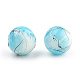 Drawbench & Baking Painted Glass Beads Strands UK-GLAA-S176-02-1