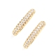 Brass Micro Pave Cubic Zirconia Cuff Earrings UK-EJEW-G274-07G-02-2