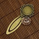 20mm Clear Domed Glass Cabochon Cover for Antique Bronze DIY Alloy Portrait Bookmark Making UK-DIY-X0125-AB-NR-3