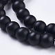 Synthetic Black Stone Beads Strands UK-G-R345-6mm-38-1-3