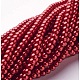 Glass Pearl Beads Strands UK-HY-4D-B73-2