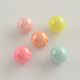 AB Color Plated Acrylic Round Beads UK-SACR-Q109-6mm-M-1