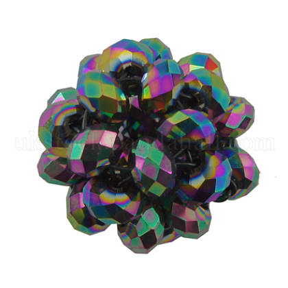 Faceted Glass Beads UK-GS075-4-C5-K-1